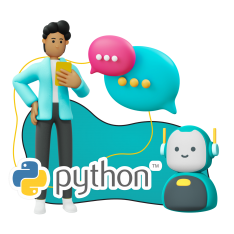 Умный чат-бот на Python - КИБЕРшкола программирования для детей, компьютерные курсы для школьников, начинающих и подростков - KIBERone г. Самара